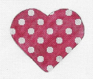 Heart - White Dots on Red Valentine