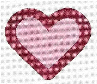 Heart - Pink Heart on Red Valentine