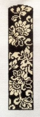 Karen's Damask Bookmark- Black/White