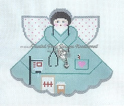My Superhero Wears Scrubs Angel w/Charms