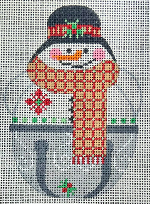 Jingle Snowman - Black Hat w/Band (Danji Designs)