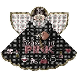 I Believe in Pink Angel w/Charms