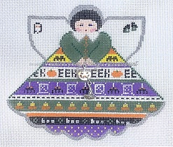 Halloween Stripe Angel w/Charms