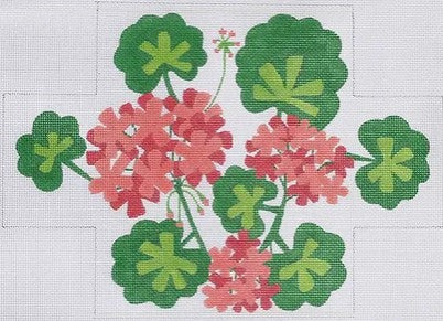 Salmon Geraniums Brick Cover 
