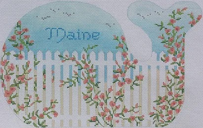 Rose Picket Fence Whale 