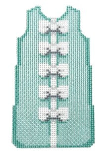 White Bows/Turquoise Mini Shift