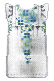 White/Blue Mini Oaxaca Dress