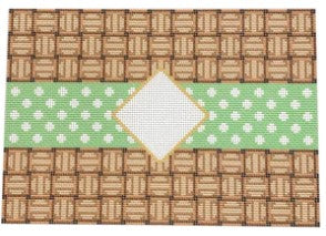 Wicker Dot/Mono Clutch