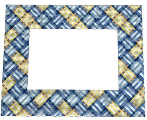 Woven Ribbon Frame/Blue