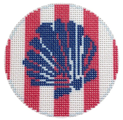 Scallop Shell Stencil Round