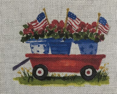 Red Wagon w/Flags