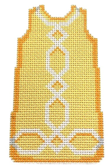 Yellow Lattice Mini Shift
