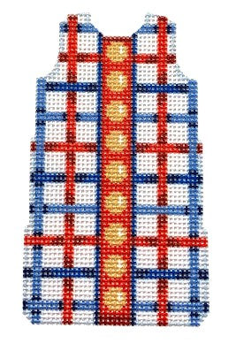 Red/White/Blue Lattice Mini Shift
