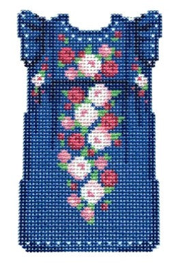 Navy/Pink Mini Oaxaca Dress