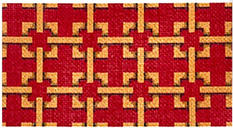 Red/Camel Interlocking Squares Insert