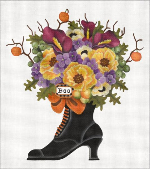 Pumpkin Witch Boot Bouquet