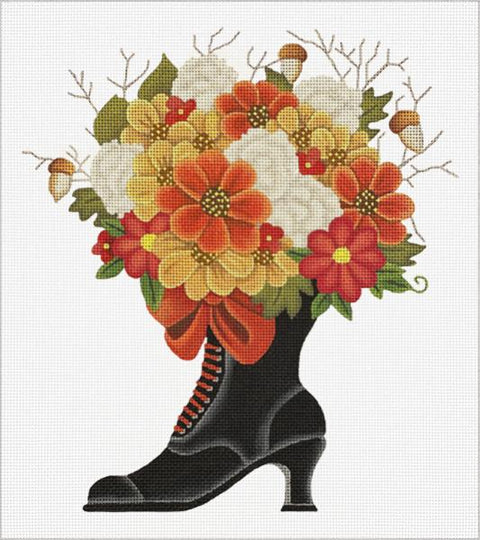 Acorn Witch Boot Bouquet