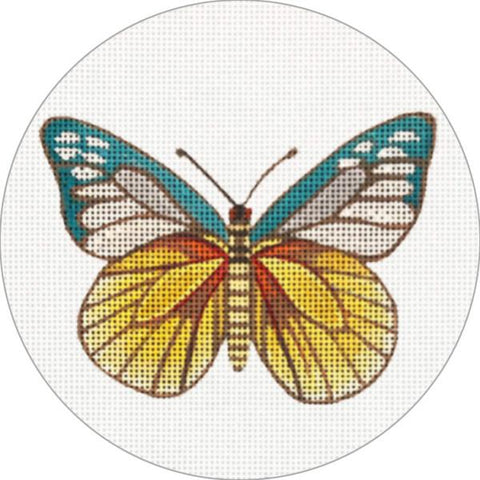 Yellow/Turquoise Butterfly Ornament