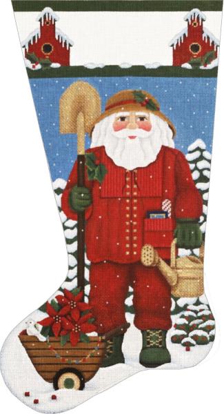Garden Santa Stocking
