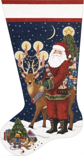 Reindeer Santa Stocking