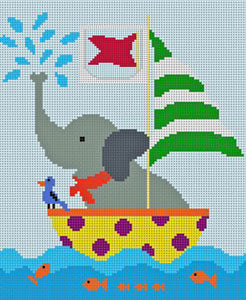 Elephant in a Boat Tooth Fairy Pillow