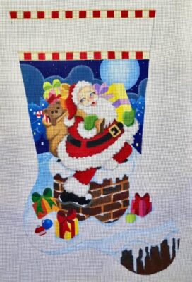 Roof Top Santa Stocking - 13M