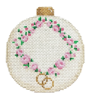 Rosebud Monogram Ball Ornament