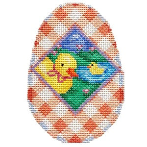 Ducks Scenic/Gingham Egg