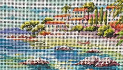 Tropical coastline landscape