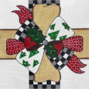 Christmas Trees and Holly Bow