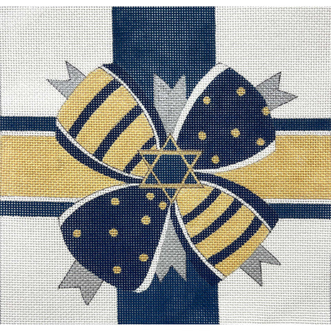 Navy and Gold Judaic Bow (Alice Peterson)