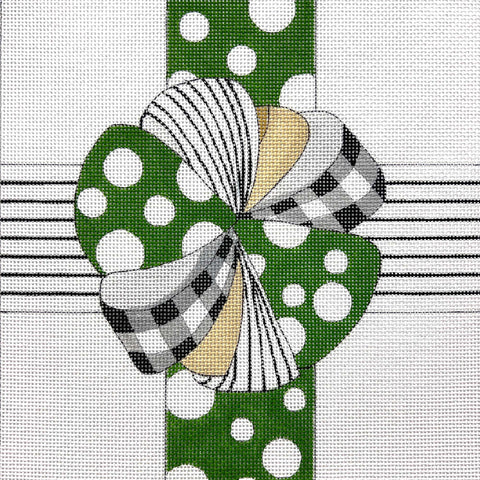 Green w/Polka Dot Bow (Alice Peterson)