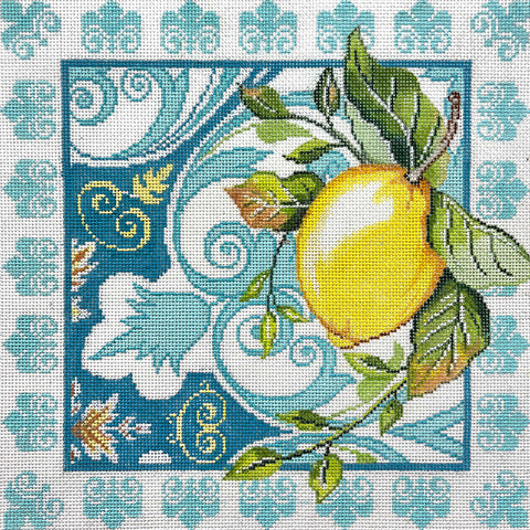 Lemon Tile w/Fluer De Lis (Alice Peterson)