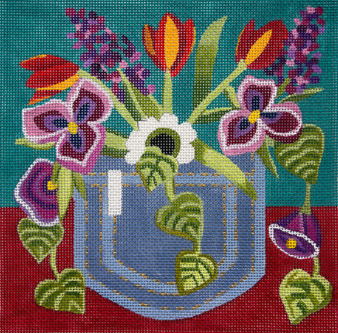 Flowers in Denim Pocket (Alice Peterson)