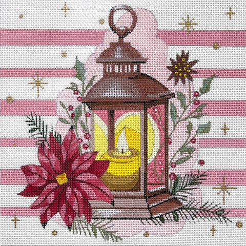 Lantern w/Pink Stripes (Alice Peterson)