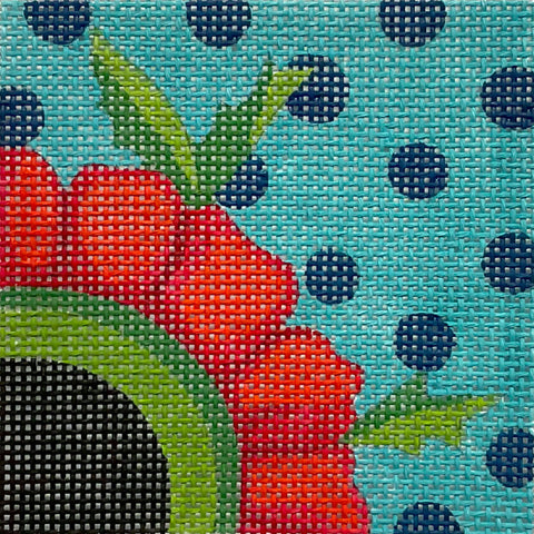 Red Flower On Dots (Alice Peterson)