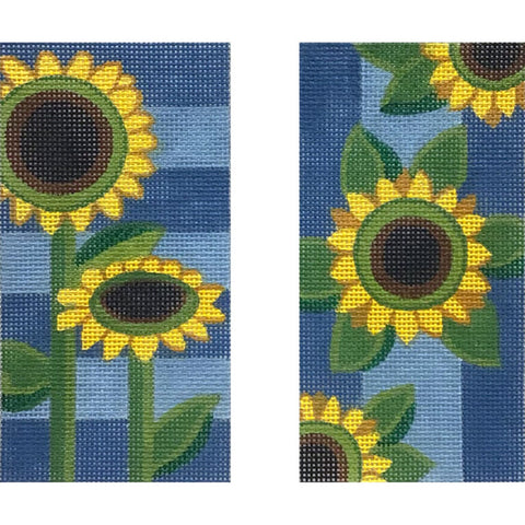 Sunflowers On Blue Eyeglass (Alice Peterson)