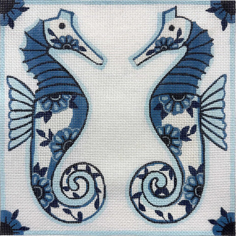 Blue Delft Seahorses (Alice Peterson)