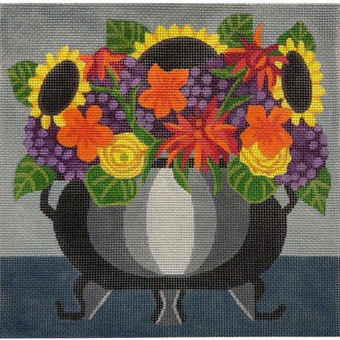 Witch’s Cauldron w/Bouquet (Alice Peterson)