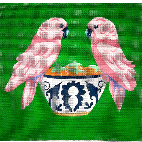 Pink Parakeet Pair (Alice Peterson)