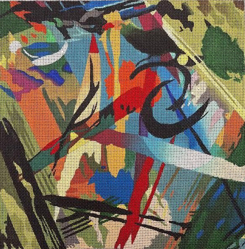 Asian Abstract 2680 (Mindys Needlepoint)