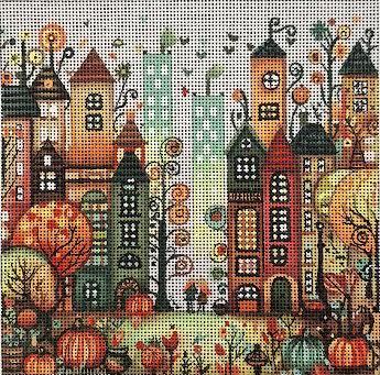 Autumn Victorian Village 3 (Mindys Needlepoint)