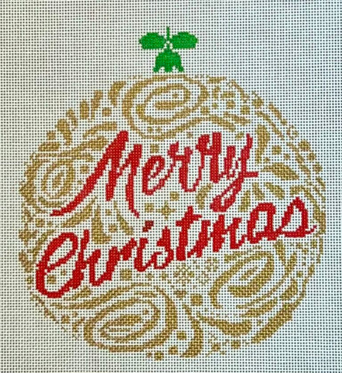 Merry Christmas Ornament/Gold (Danji Designs)