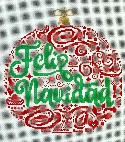 Feliz Navidad Ornament/Red (Danji Designs)