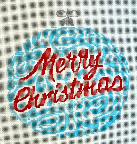 Merry Christmas Ornament/Blue (Danji Designs)