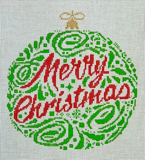 Merry Christmas Ornament/Green (Danji Designs)