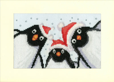 Penguin Selfie - Christmas Card (Bothy Threads)