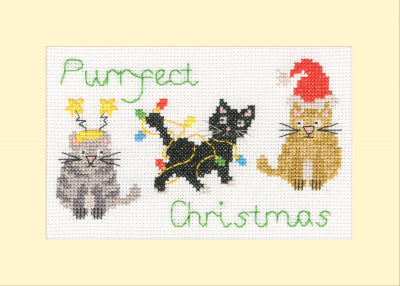 Purrfect Christmas - Christmas Card (Bothy Threads)