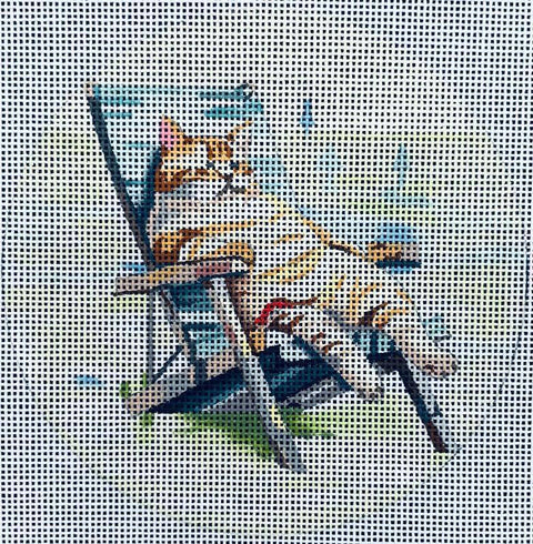 Beach Kitty 340 (Mindys Needlepoint)