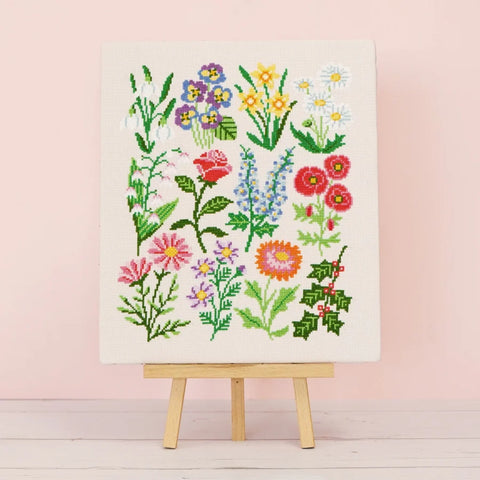 Birthday botanicals (Caterpillar Cross Stitch)